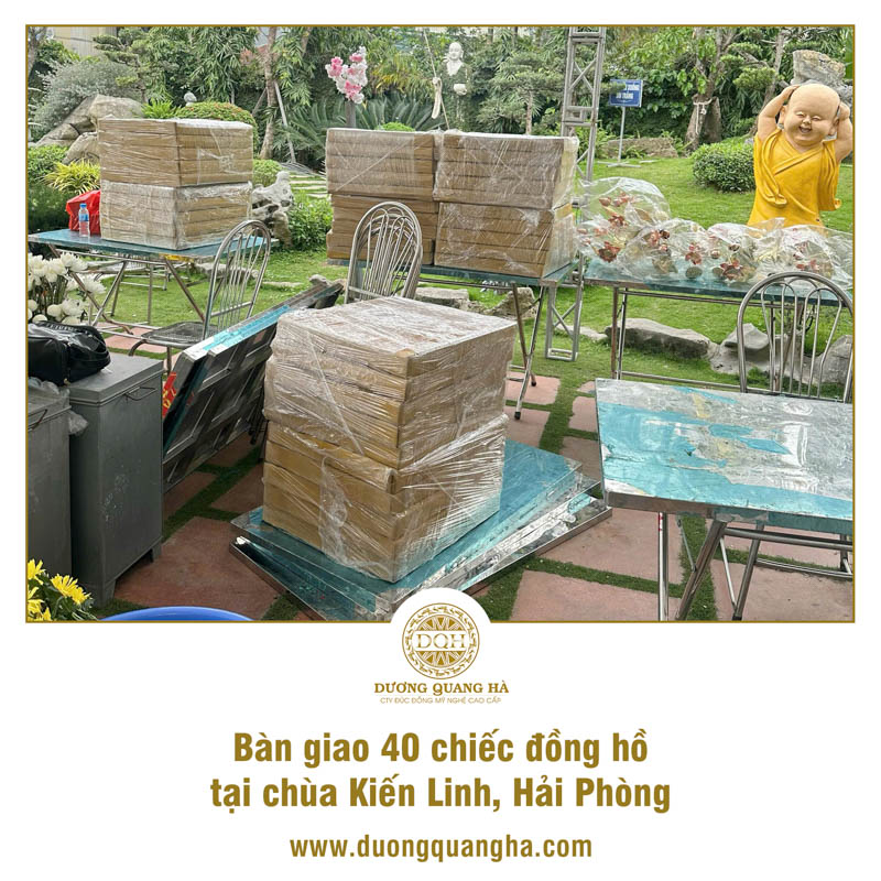 BÀN GIAO 40 ĐỒNG HỒ CHO CHÙA CHO CHÙA KIẾN LINH, HẢI PHÒNG