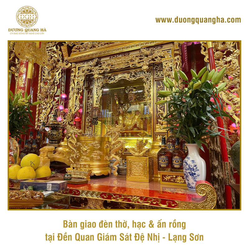 BÀN GIAO ĐÈN THỜ, HẠC ĐỒNG VÀ ẤN RỒNG TẠI ĐỀN QUAN GIÁM SÁT ĐỆ NHỊ, LẠNG SƠN