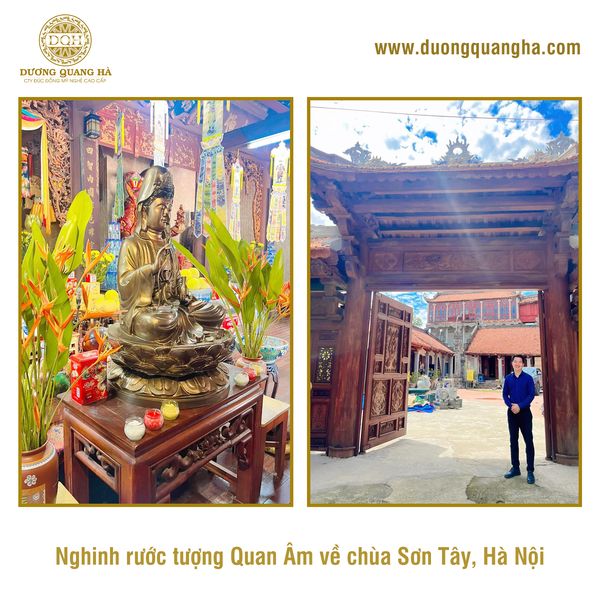 NGHINH RƯỚC TƯỢNG PHẬT QUAN ÂM VỀ CHÙA SƠN TÂY, HÀ NỘI