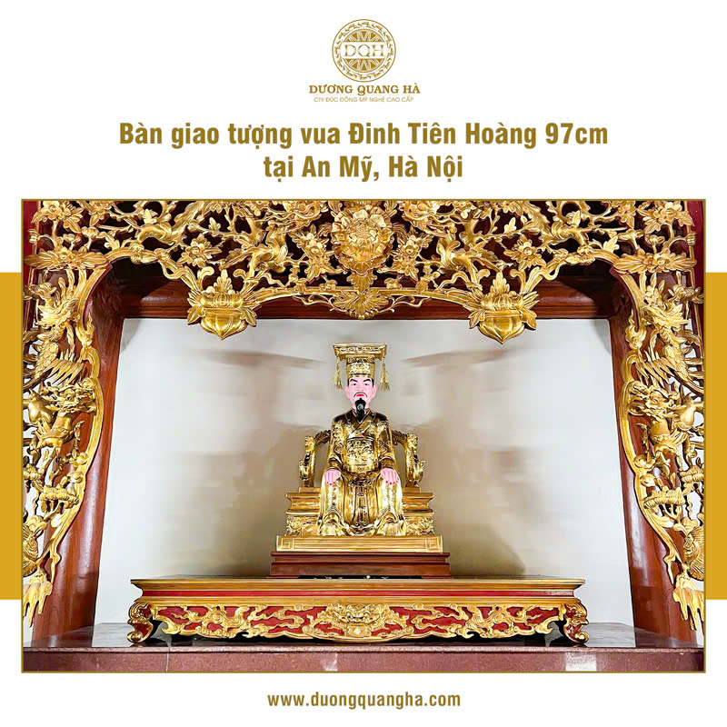 AN VỊ TƯỢNG VUA ĐINH TIÊN HOÀNG 97CM TẠI AN MỸ, HÀ NỘI