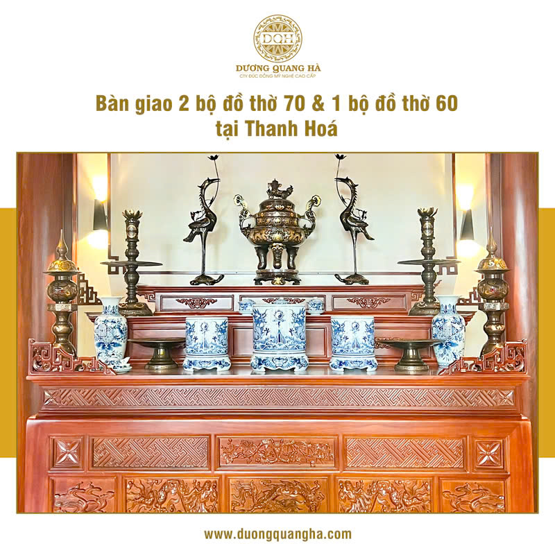 BÀN GIAO 2 BỘ ĐỒ THỜ 70 VÀ 1 BỘ ĐỒ THỜ 60 TẠI THANH HÓA