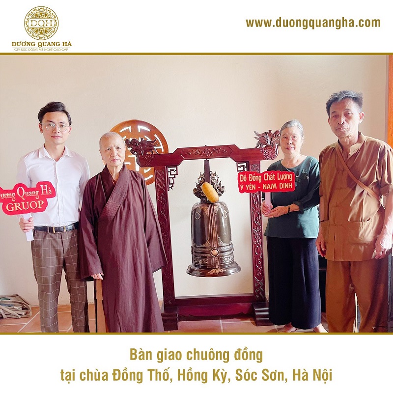 BÀN GIAO CHUÔNG ĐỒNG TẠI CHÙA ĐỒNG THỐ, HỒNG KỲ, SÓC SƠN, HÀ NỘI