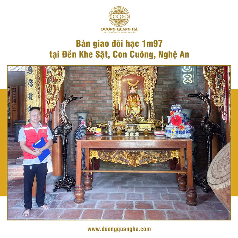 BÀN GIAO ĐÔI HẠC 1M97 TẠI ĐỀN KHE SẶT, CON CUÔNG, NGHỆ AN