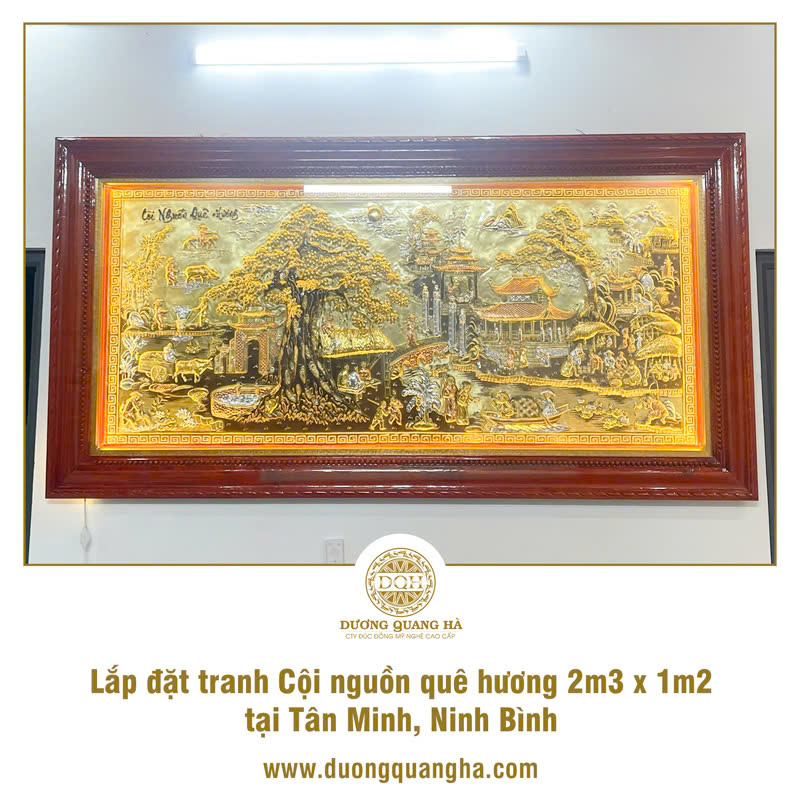 BÀN GIAO LẮP ĐẶT TRANH CỘI NGUỒN QUÊ HƯƠNG TẠI NINH BÌNH