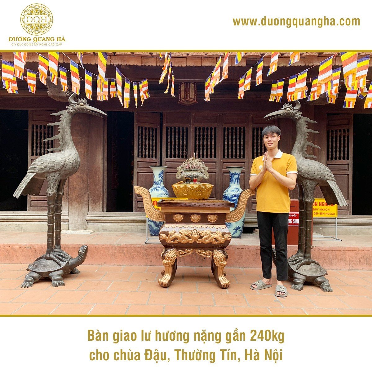 BÀN GIAO LƯ HƯƠNG CHO CHÙA ĐẬU, THƯỜNG TÍN, HÀ NỘI