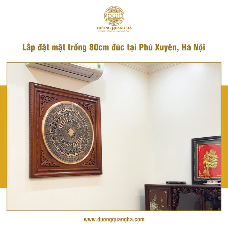 BÀN GIAO MẶT TRỐNG ĐỒNG 80CM TẠI PHÚ XUYÊN, HÀ NỘI