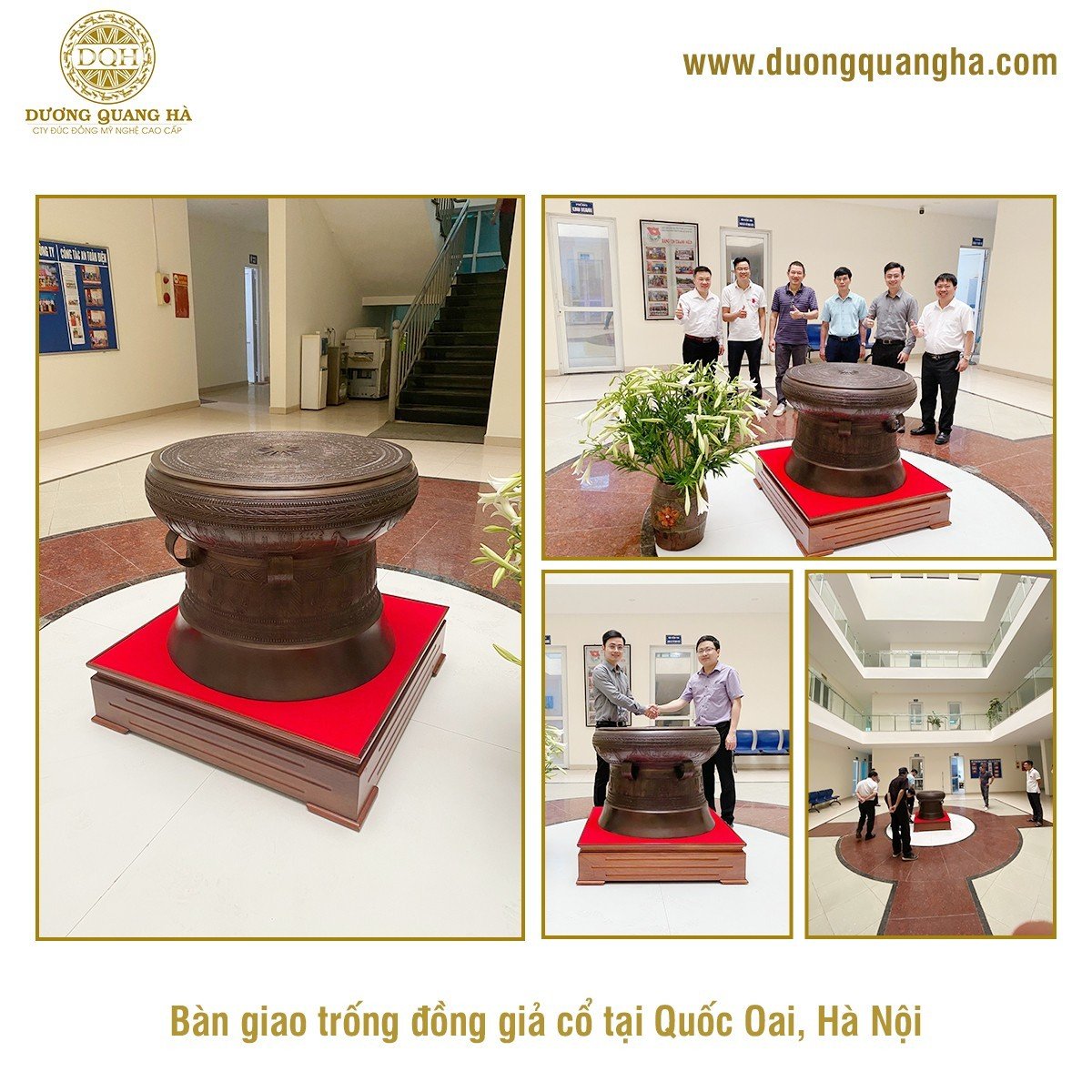 BÀN GIAO TRỐNG ĐỒNG CHO KHÁCH QUỐC OAI, HÀ NỘI