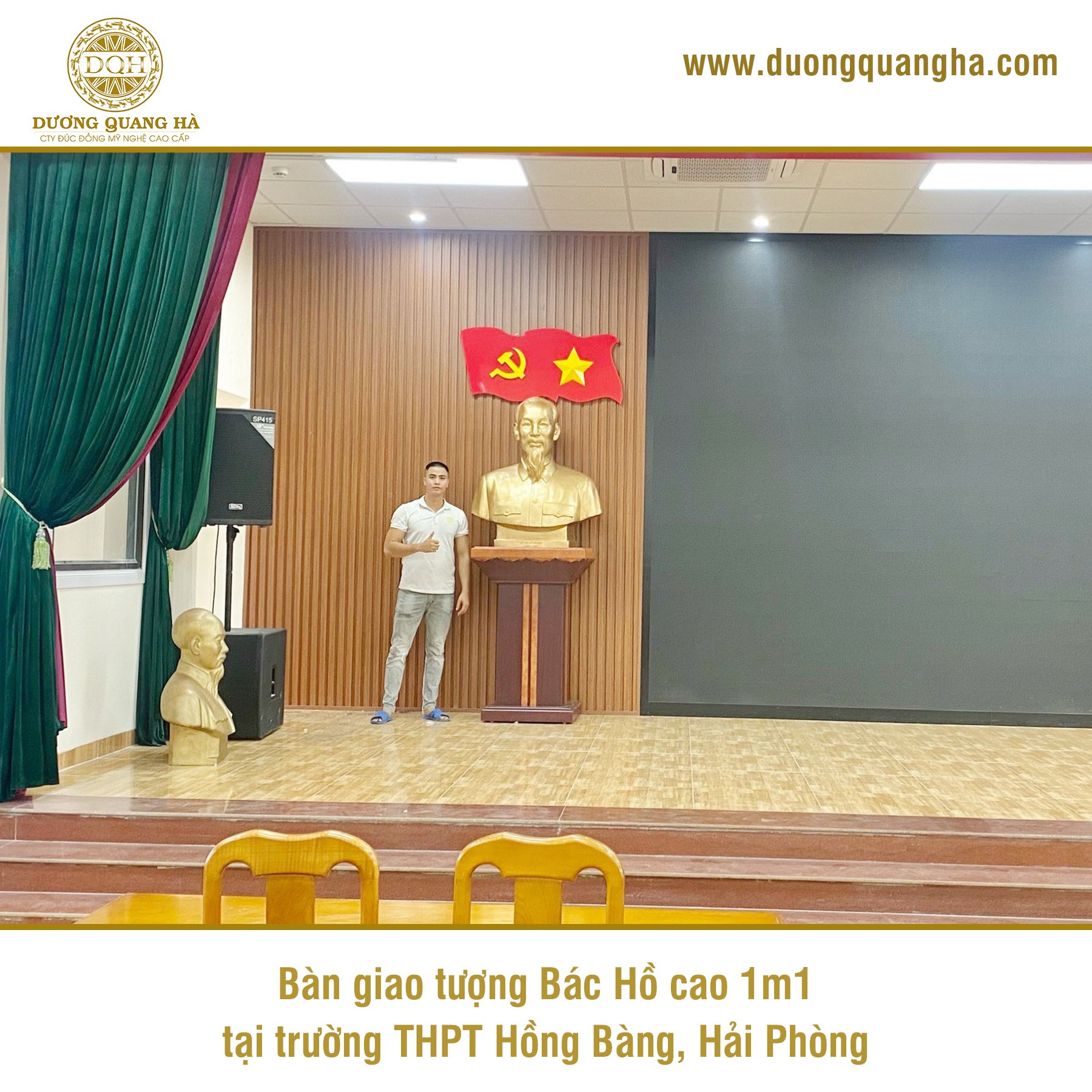 BÀN GIAO TƯỢNG BÁC HỒ BÁN THÂN CHO TRƯỜNG THPT HỒNG BÀNG, HẢI PHÒNG