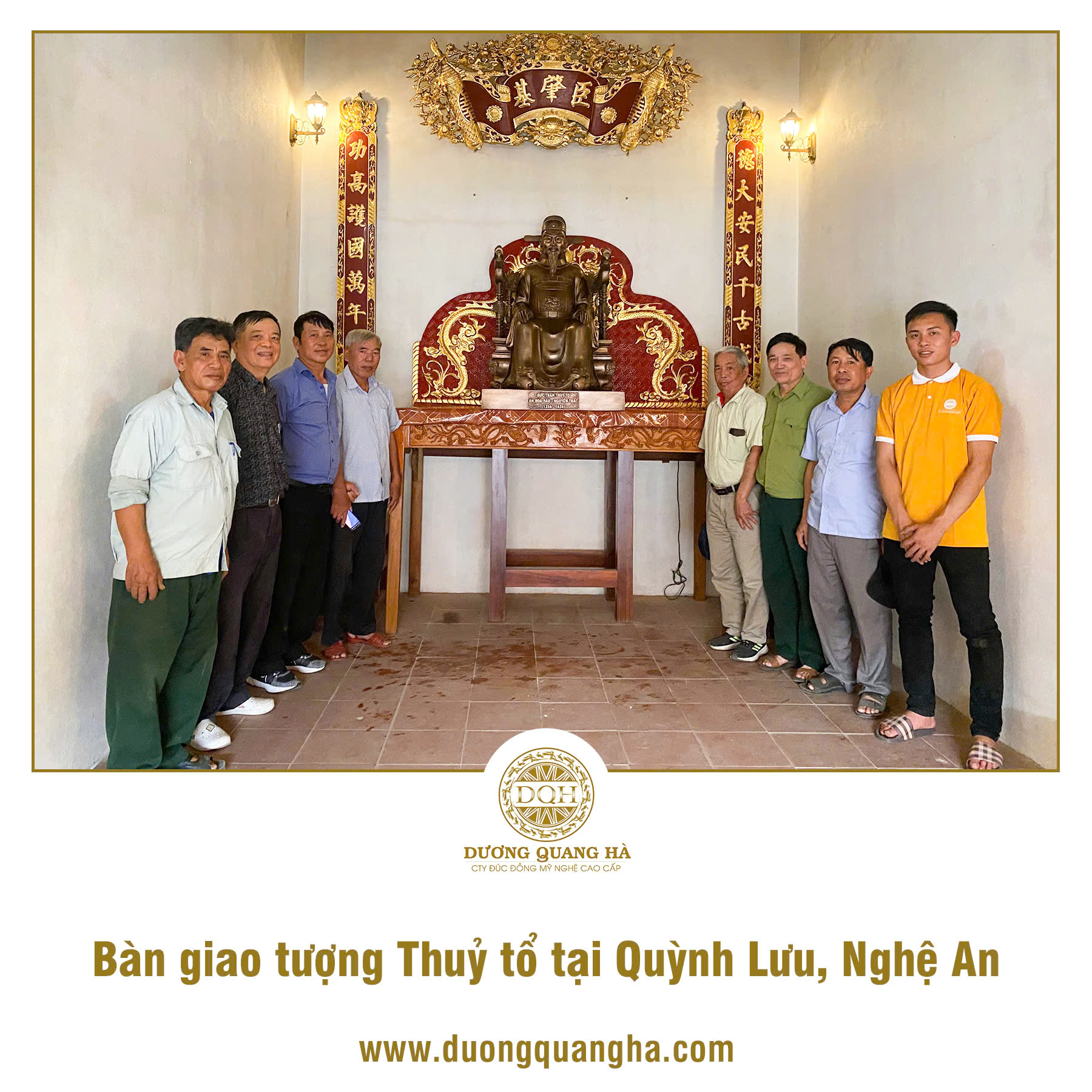 BÀN GIAO TƯỢNG ĐỒNG THỦY TỔ TẠI QUỲNH LƯU, NGHỆ AN
