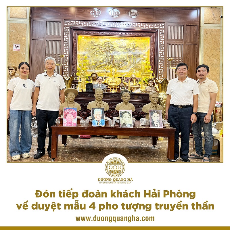 ĐÓN TIẾP ĐOÀN KHÁCH HẢI PHÒNG VỀ SHOWROOM DUYỆT MẪU TƯỢNG TRUYỀN THẦN