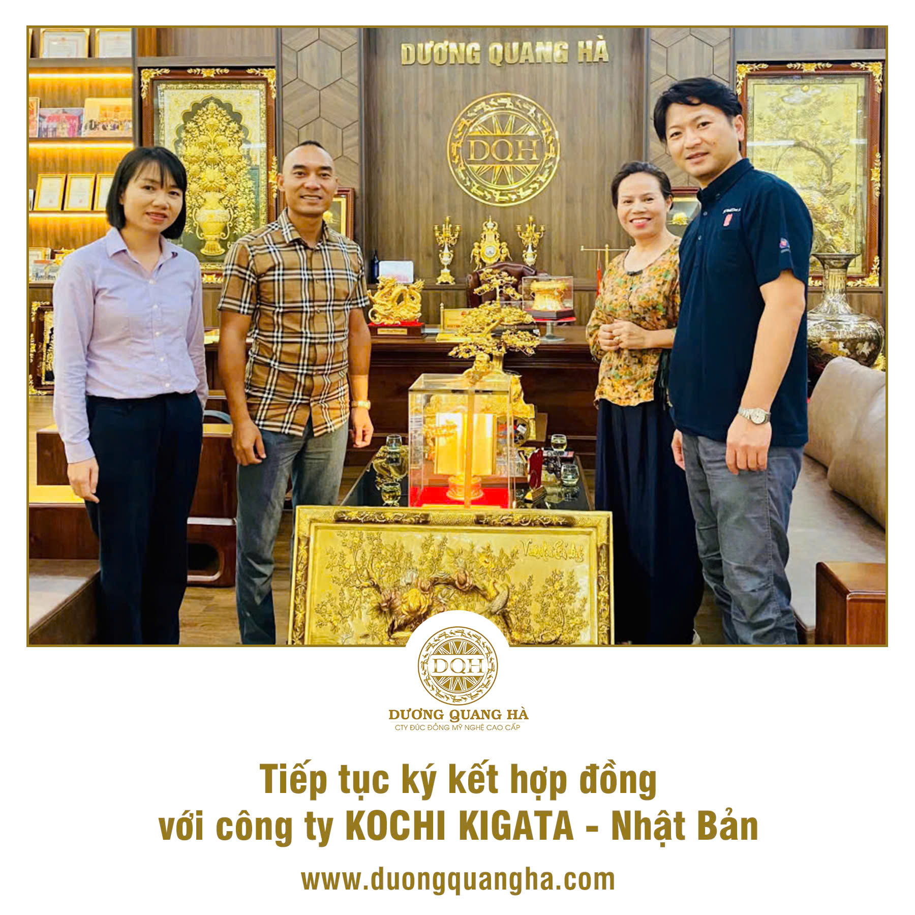 ĐÚC ĐỒNG DƯƠNG QUANG HÀ TIẾP TỤC HỢP TÁC VỚI CÔNG TY KOCHI KIGATA - BƯỚC TIẾN VƯƠN TẦM QUỐC TẾ