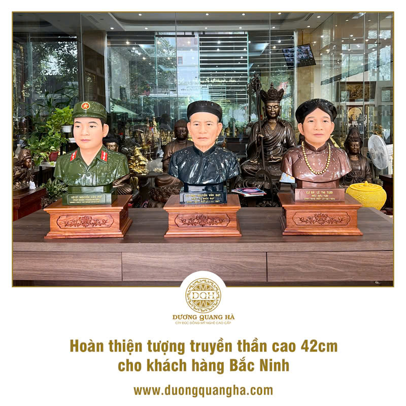HOÀN THÀNH 3 PHO TƯỢNG CỤ ÔNG, CỤ BÀ LÀM MÀU PHẤN DIỆN CHO QUÝ KHÁCH HÀNG Ở BẮC NINH