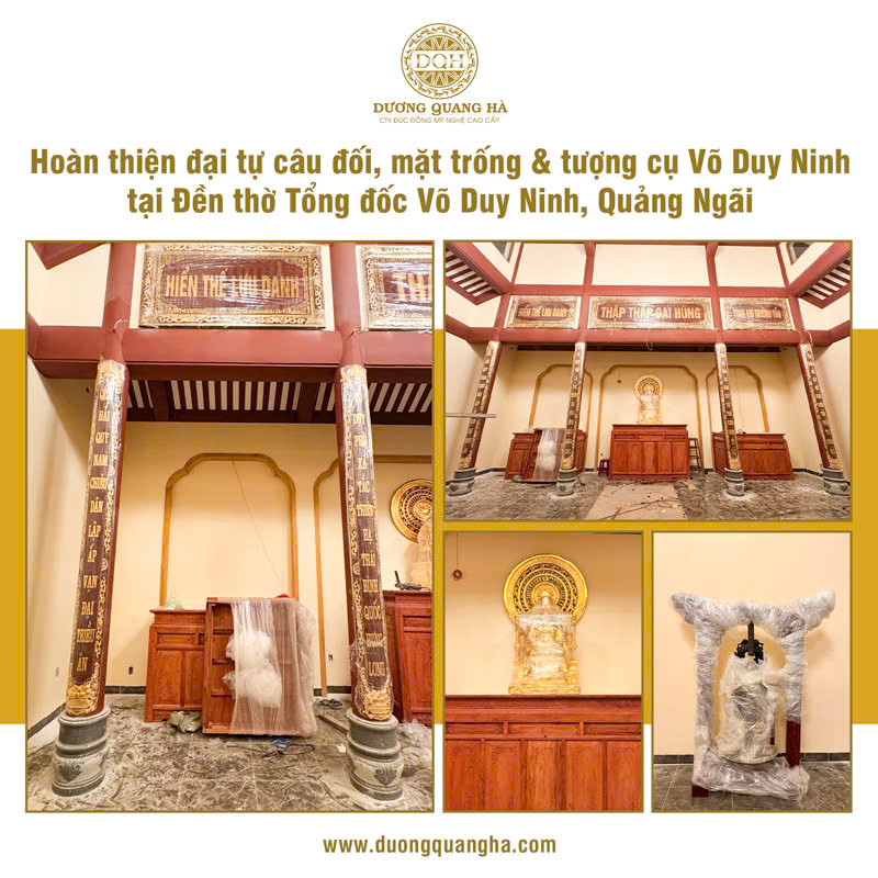 HOÀN THIỆN CHẾ TÁC CÁC HẠNG MỤC ĐỒNG MỸ NGHỆ TẠI ĐỀN THỜ TỔNG ĐỐC VÕ DUY NINH - QUẢNG NGÃI