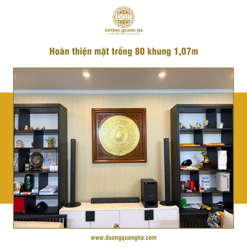 HOÀN THIỆN MẶT TRỐNG ĐỒNG DÁT VÀNG 80 CHO KHÁCH HÀNG