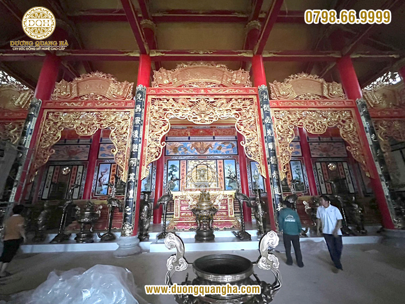 Đúc đồng Dương Quang Hà hoàn thiện phòng thờ tư gia tại Lâm Đồng