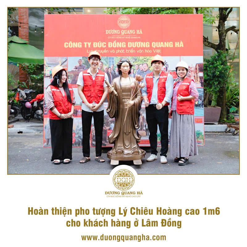 HOÀN THIỆN TƯỢNG LÝ CHIÊU HOÀNG CAO 1,6M, NẶNG 270KG CHO KHÁCH HÀNG Ở LÂM ĐỒNG