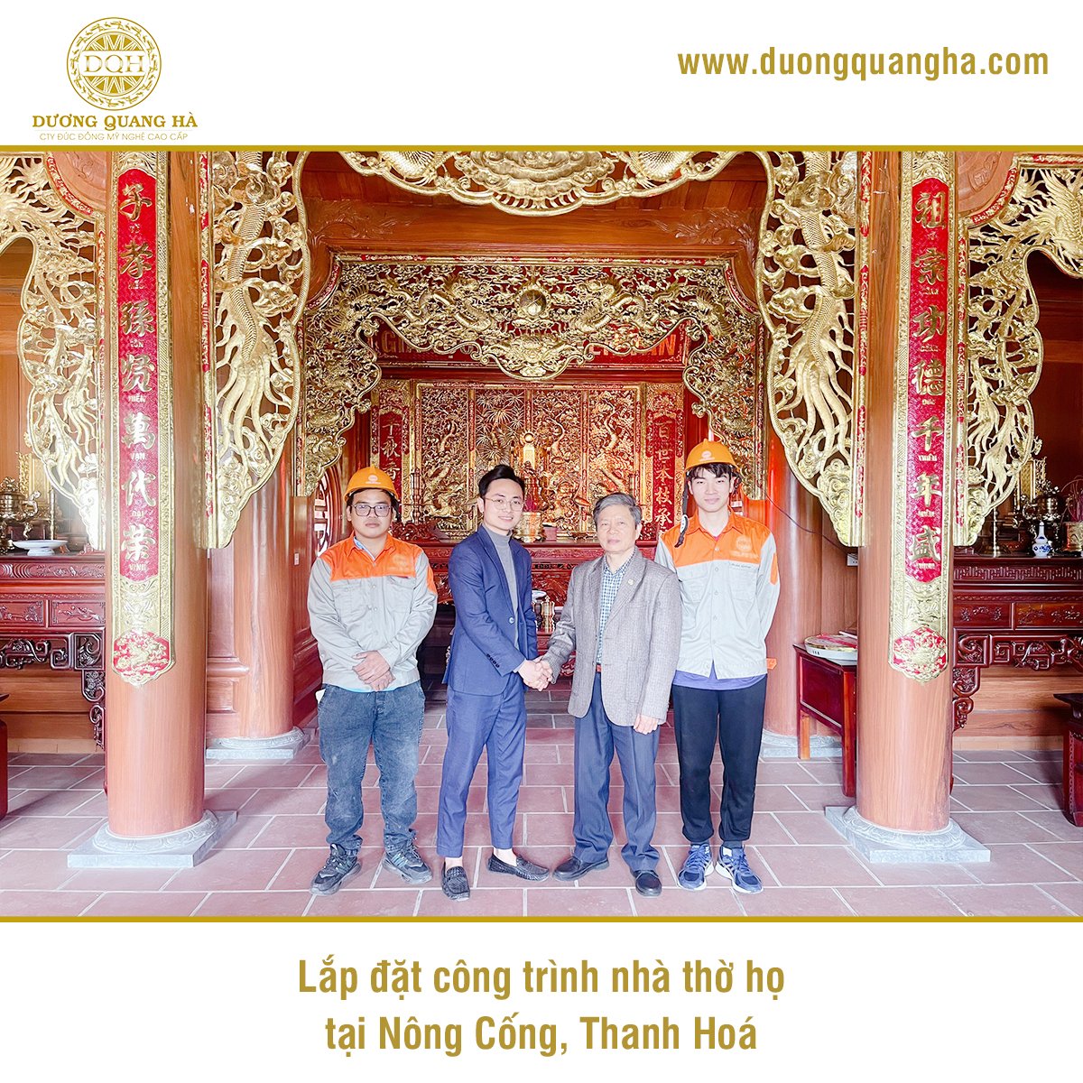 LẮP ĐẶT CÔNG TRÌNH NHÀ THỜ HỌ CHO GIA TỘC NGUYỄN VĂN TẠI NÔNG CỐNG, THANH HÓA