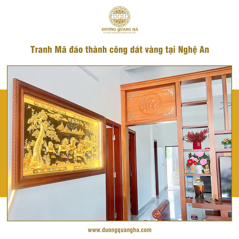 LẮP ĐẶT TRANH MÃ ĐÁO THÀNH CÔNG DÁT VÀNG TẠI NGHỆ AN