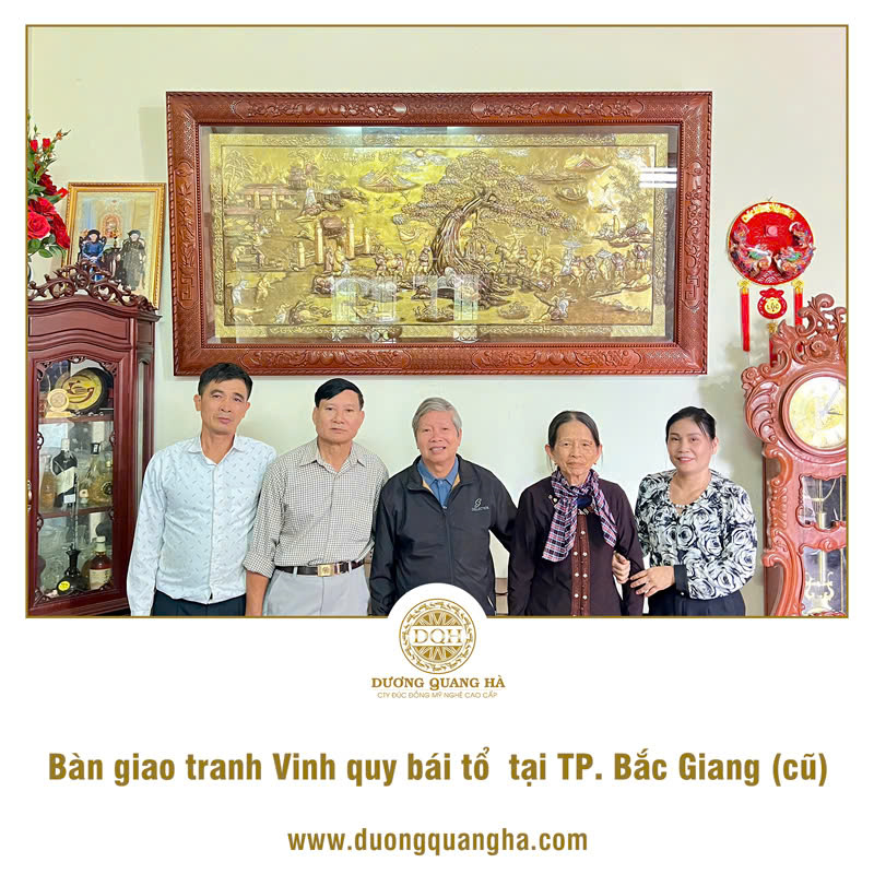 LẮP ĐẶT TRANH VINH QUY BÁI TỔ 2M3 X 1M2 TẠI TP. BẮC GIANG (CŨ)