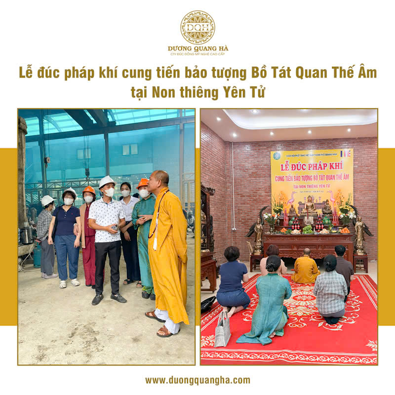 LỄ ĐÚC PHÁP KHÍ CUNG TIẾN BẢO TƯỢNG BỒ TÁT QUAN THẾ ÂM TẠI NON THIÊNG YÊN TỬ