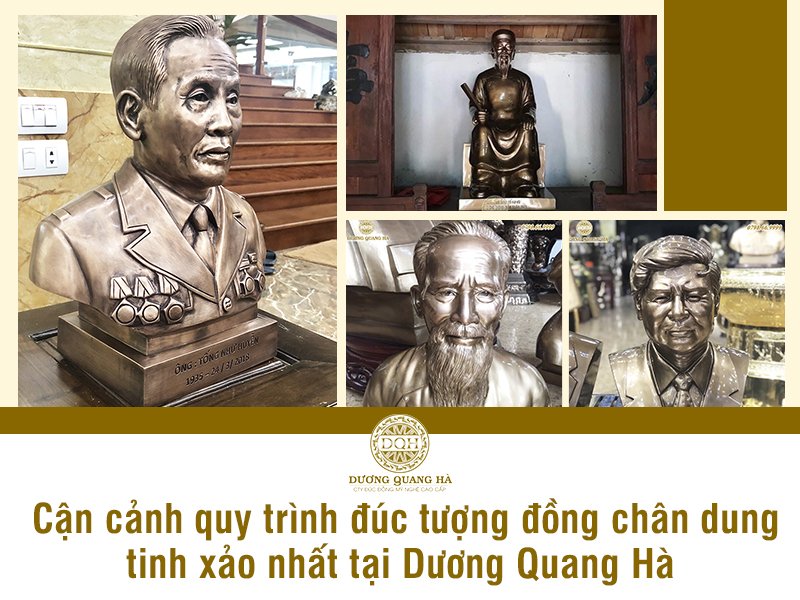 Cận cảnh quy trình đúc tượng đồng chân dung tinh xảo tại Dương Quang Hà
