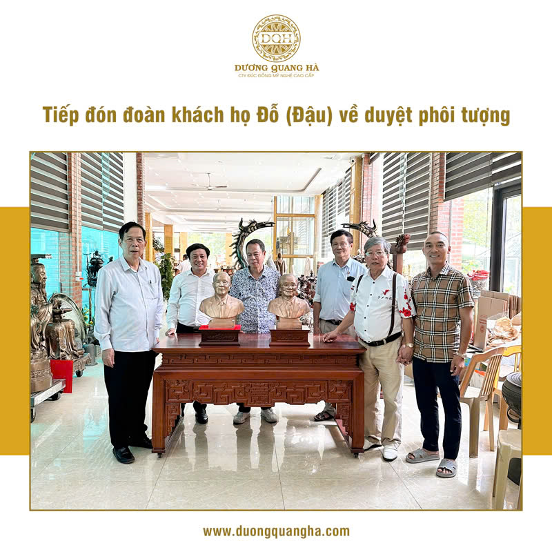 TIẾP ĐÓN ĐOÀN ĐẠI DIỆN HỌ ĐỖ (ĐẬU) VIỆT NAM VỀ DUYỆT PHÔI TƯỢNG