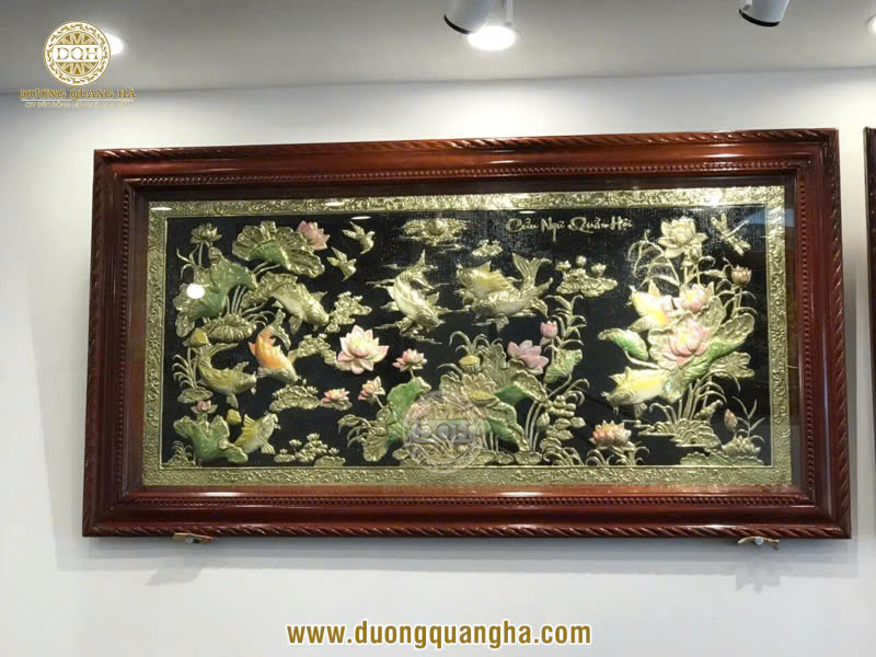 Giải mã ý nghĩa tranh Cửu ngư quần hội trong phong thủy