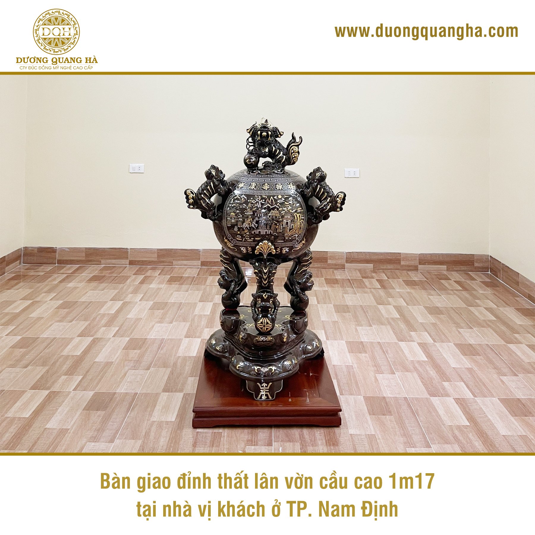 BÀN GIAO VÀ LẮP ĐẶT ĐỈNH CẦU THẤT LÂN CAO 1M17 CAO CẤP CHO KHÁCH HÀNG TẠI TP. NAM ĐỊNH