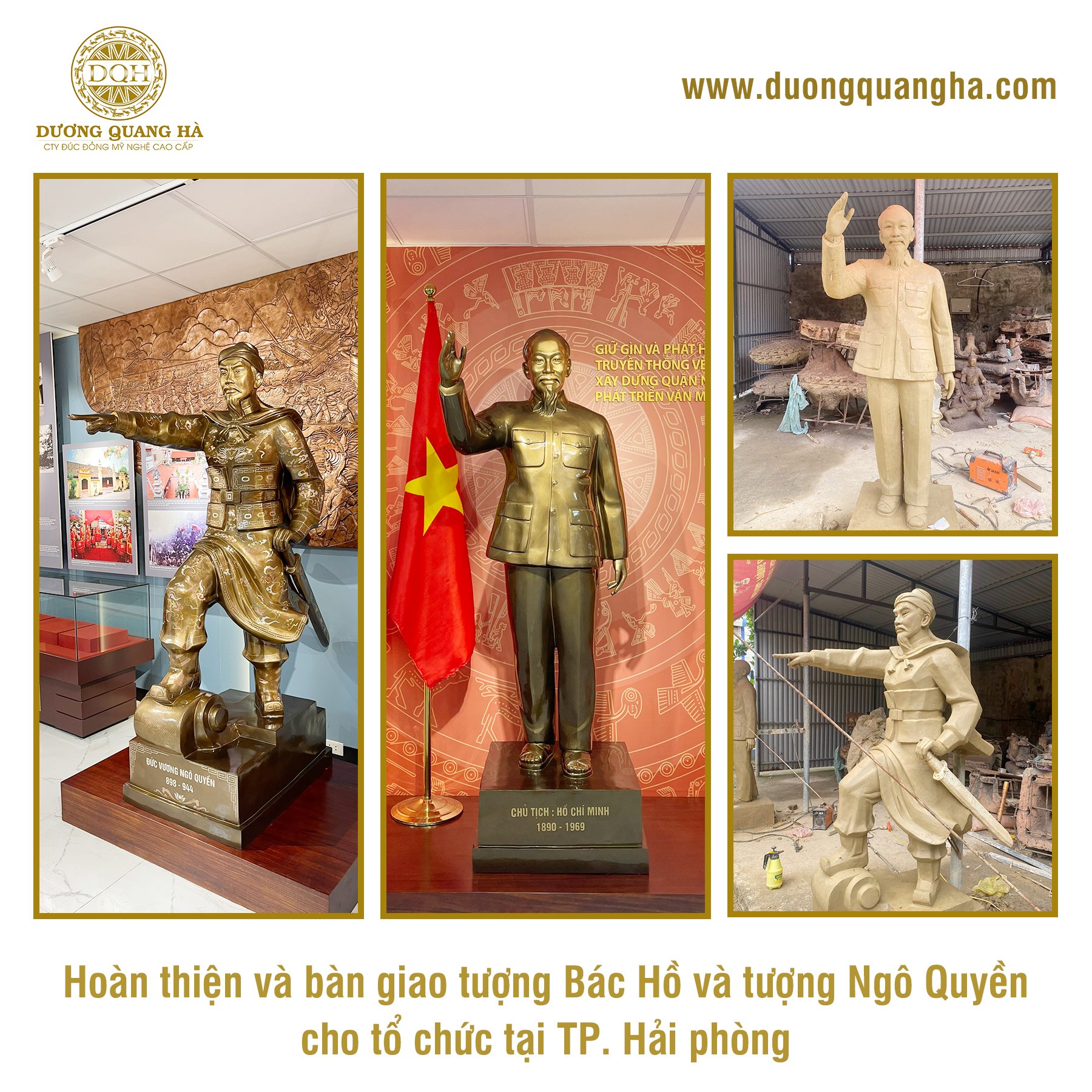 BÀN GIAO TƯỢNG BÁC HỒ VÀ TƯỢNG NGÔ NGUYỀN ĐÚC ĐỒNG ĐỎ CHO TỔ CHỨC TẠI TP. HẢI PHÒNG