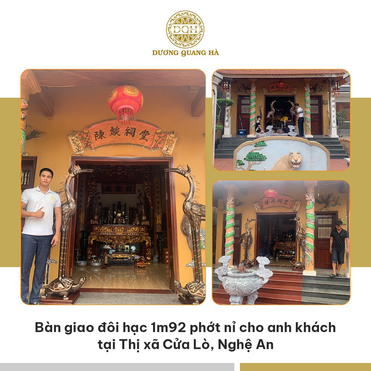BÀN GIAO ĐÔI HẠC PHỚT NỈ CAO 1M92 CHO KHÁCH HÀNG TẠI THỊ XÃ CỬA LÒ, NGHỆ AN
