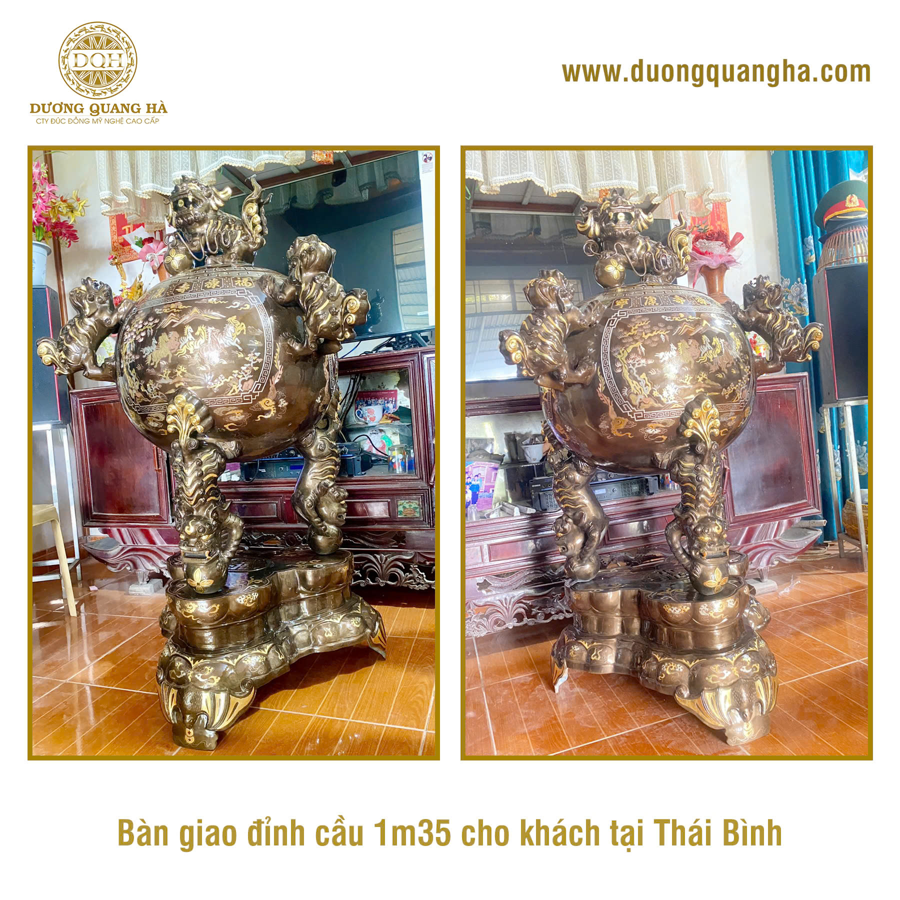 BÀN GIAO ĐỈNH CẦU THẤT LÂN 1M35 CHO GIA ĐÌNH BÁC KHÁCH Ở THÁI BÌNH