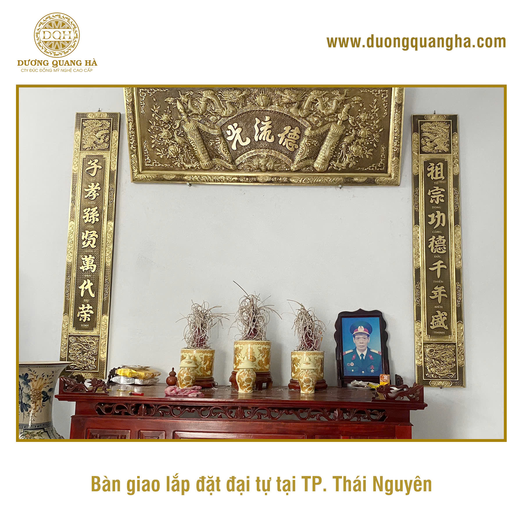 BÀN GIAO VÀ LẮP ĐẶT ĐẠI TỰ TẠI GIA ĐÌNH KHÁCH HÀNG Ở THÁI NGUYÊN