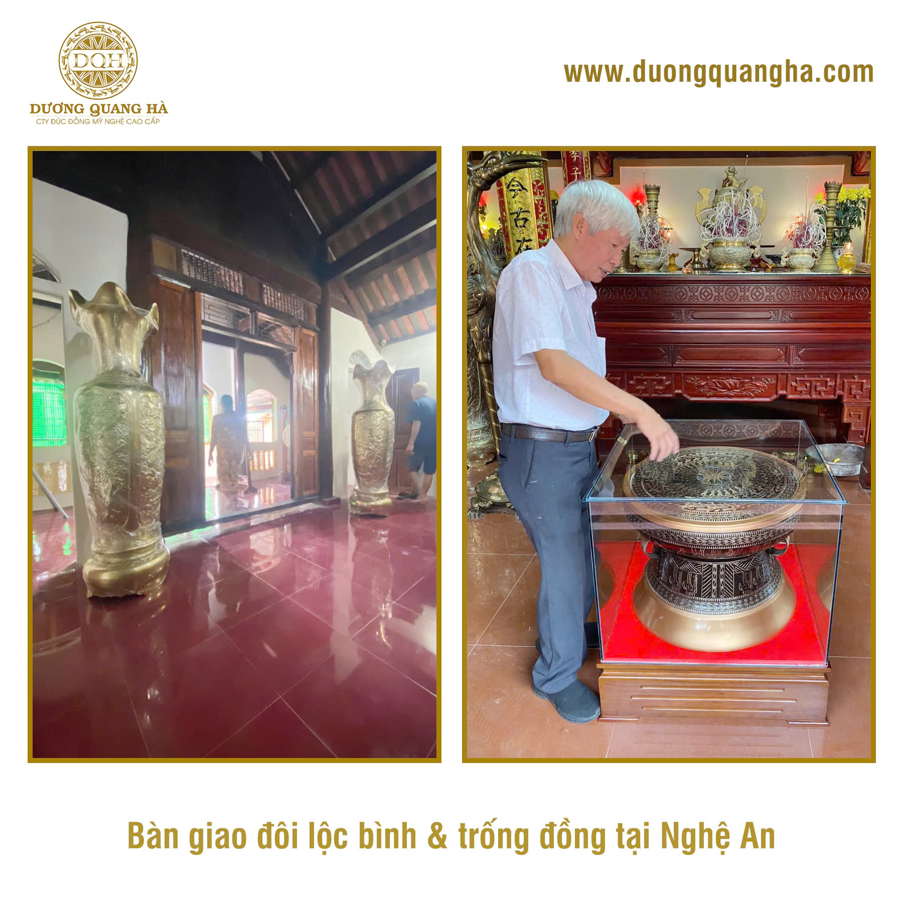 BÀN GIAO ĐÔI LỤC BÌNH & TRỐNG ĐỒNG TẠI GIA ĐÌNH KHÁCH HÀNG Ở NGHỆ AN
