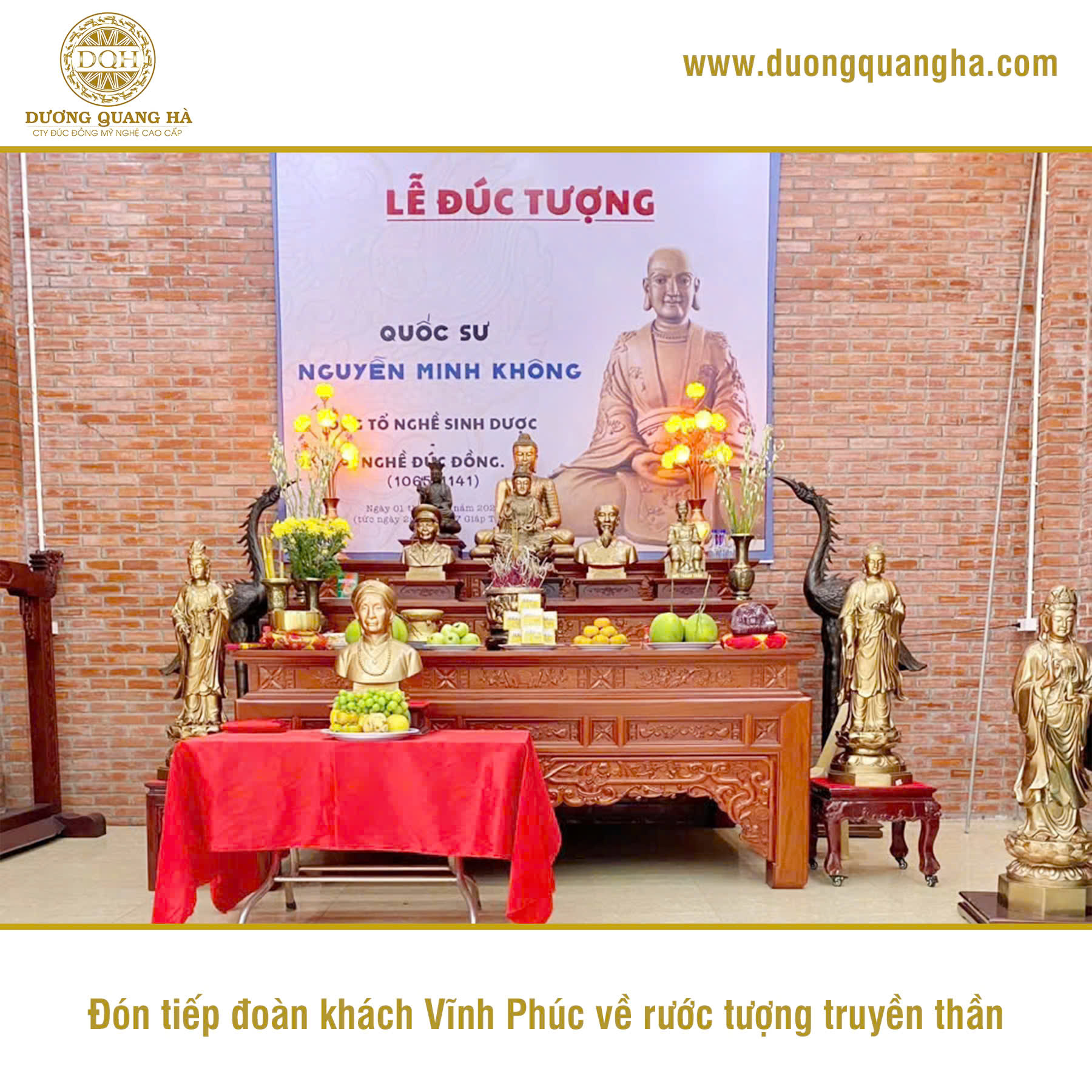 ĐÓN TIẾP ĐOÀN KHÁCH VĨNH PHÚC VỀ XƯỞNG RƯỚC TƯỢNG TRUYỀN THẦN