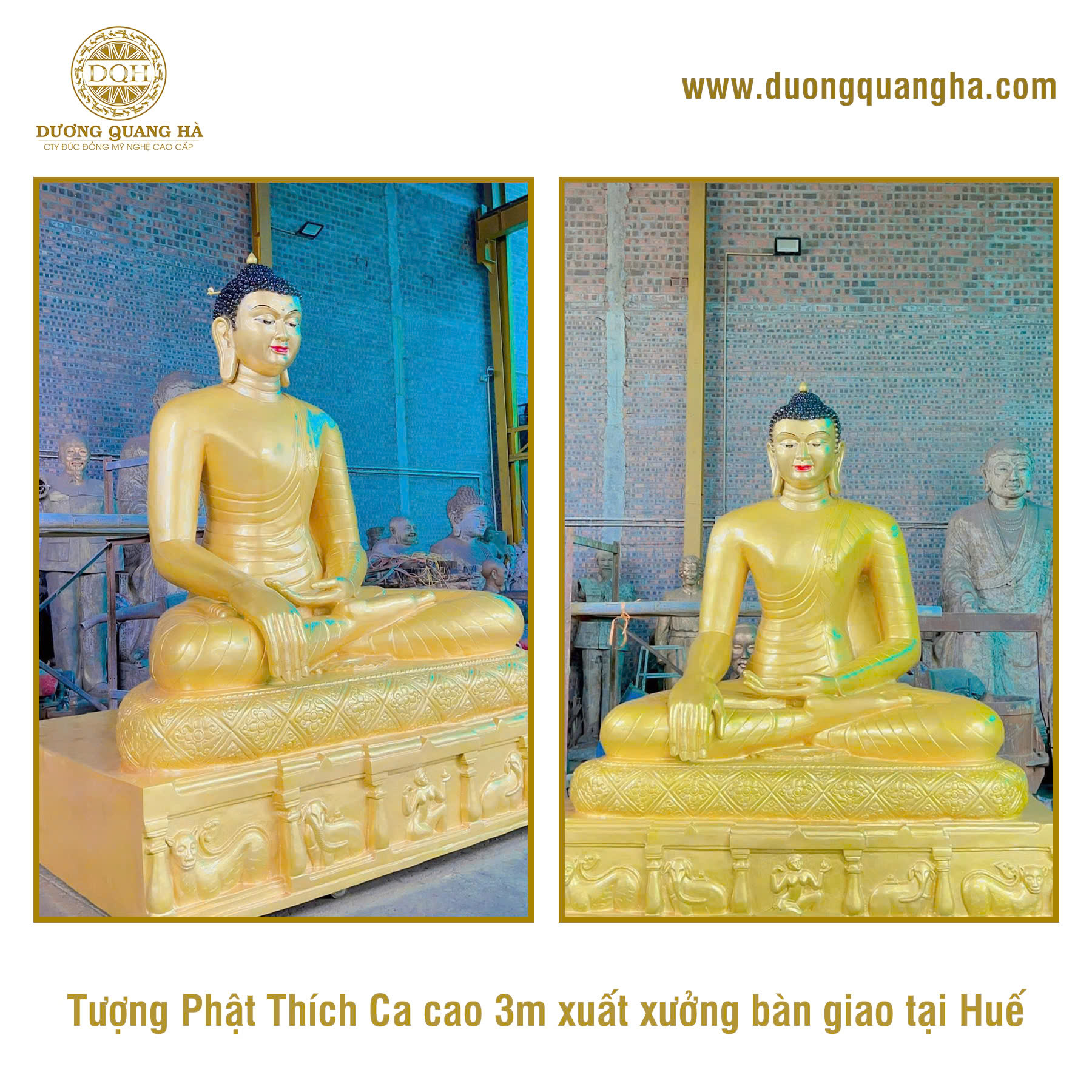 VẬN CHUYỂN VÀ BÀN GIAO TƯỢNG PHẬT BỔN SƯ THÍCH CA MÂU NI CAO 3M CHO SƯ THẦY TẠI CỐ ĐÔ HUẾ