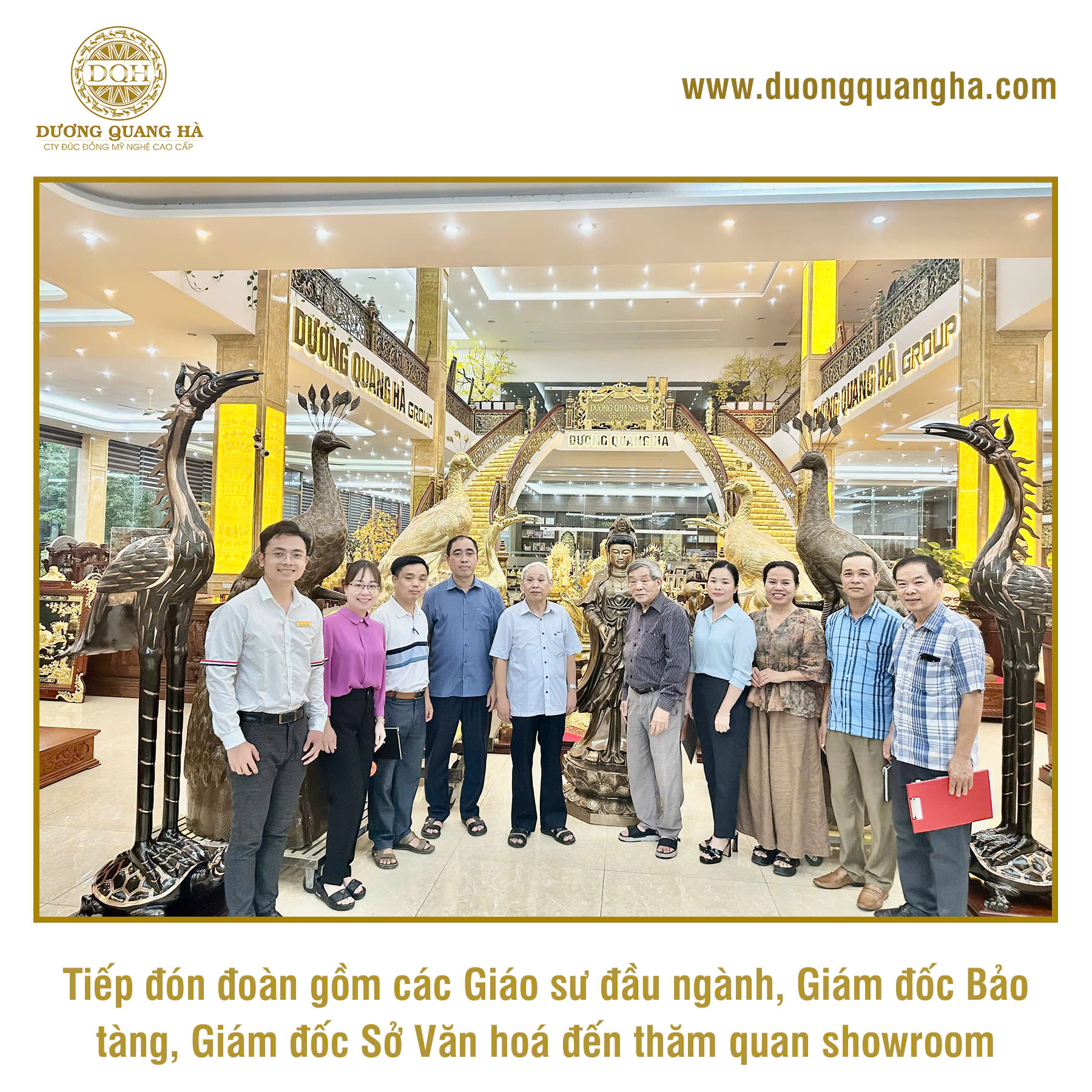 ĐÓN TIẾP ĐOÀN CÁC GIÁO SƯ, GIÁM ĐỐC BẢO TÀNG, GIÁM ĐỐC SỞ VĂN HÓA NAM ĐỊNH VỀ THĂM SHOWROOM