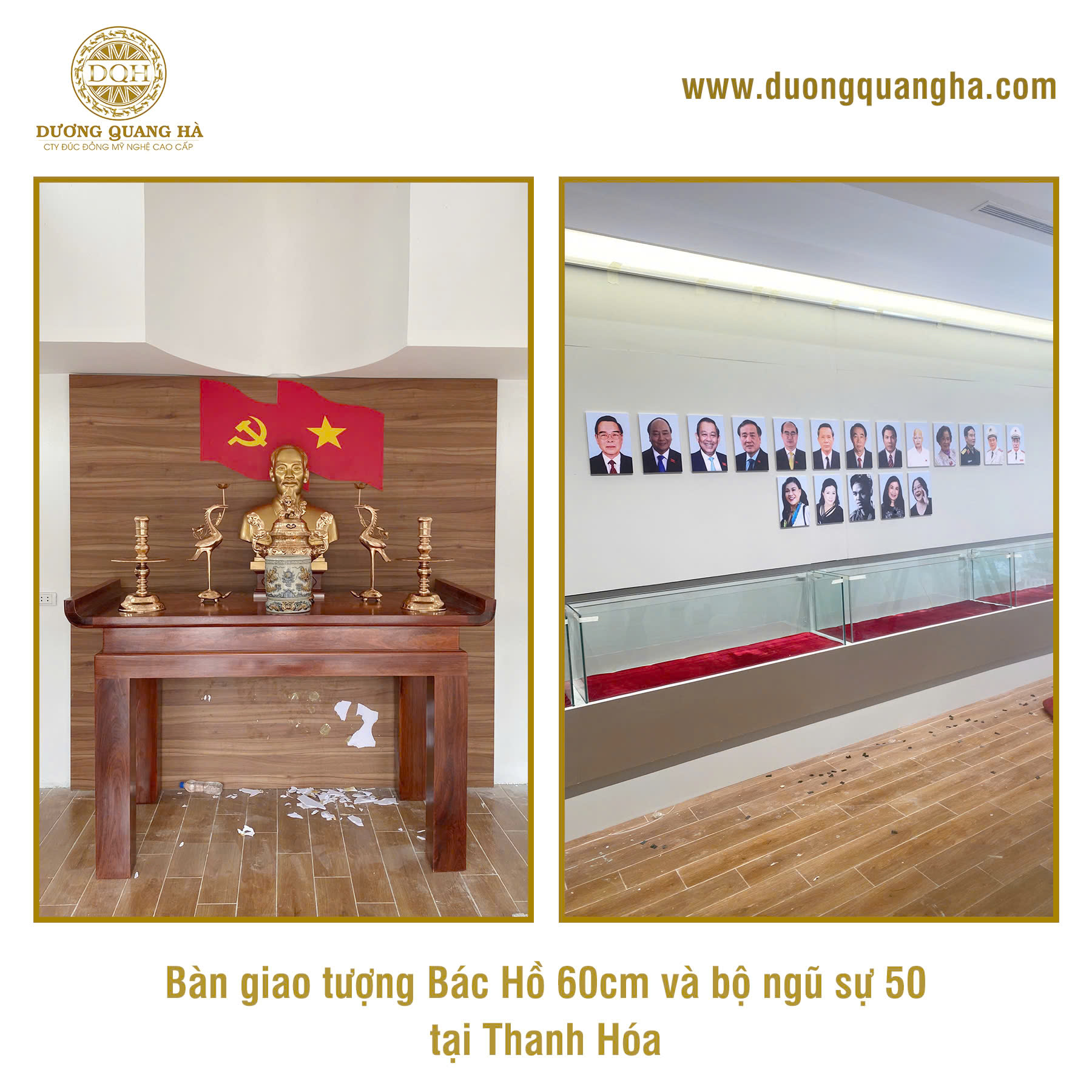 BÀN GIAO TƯỢNG BÁC HỒ VÀ BỘ NGŨ SỰ TẠI THANH HÓA