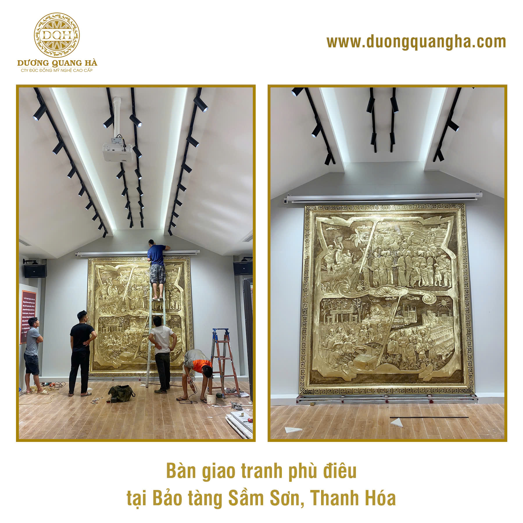 BÀN GIAO TRANH PHÙ ĐIÊU TẠI BẢO TÀNG SẦM SƠN, THANH HÓA