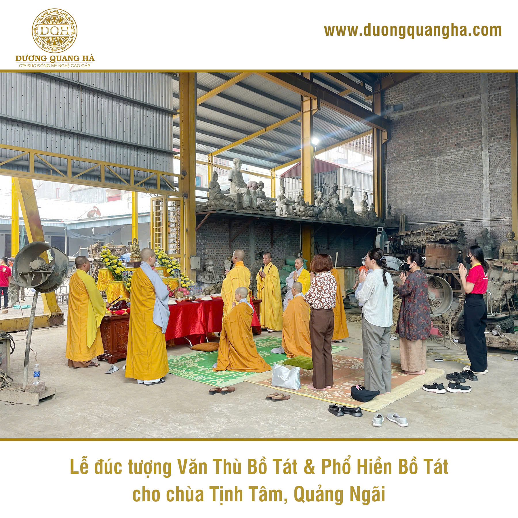 LỄ ĐÚC TƯỢNG NGÀI VĂN THÙ BỒ TÁT - PHỔ HIỀN BỒ TÁT CHO CHÙA TỊNH TÂM, QUẢNG NGÃI