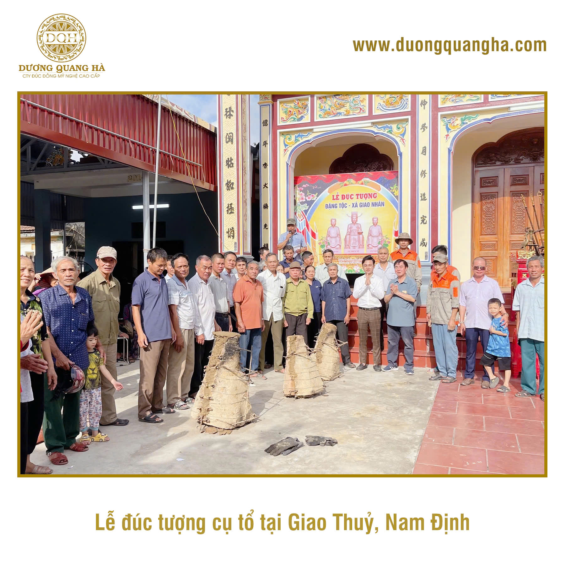 ĐÚC TƯỢNG CỤ TỔ TẠI NHÀ THỜ HỌ ĐẶNG TỘC Ở GIAO THỦY, NAM ĐỊNH