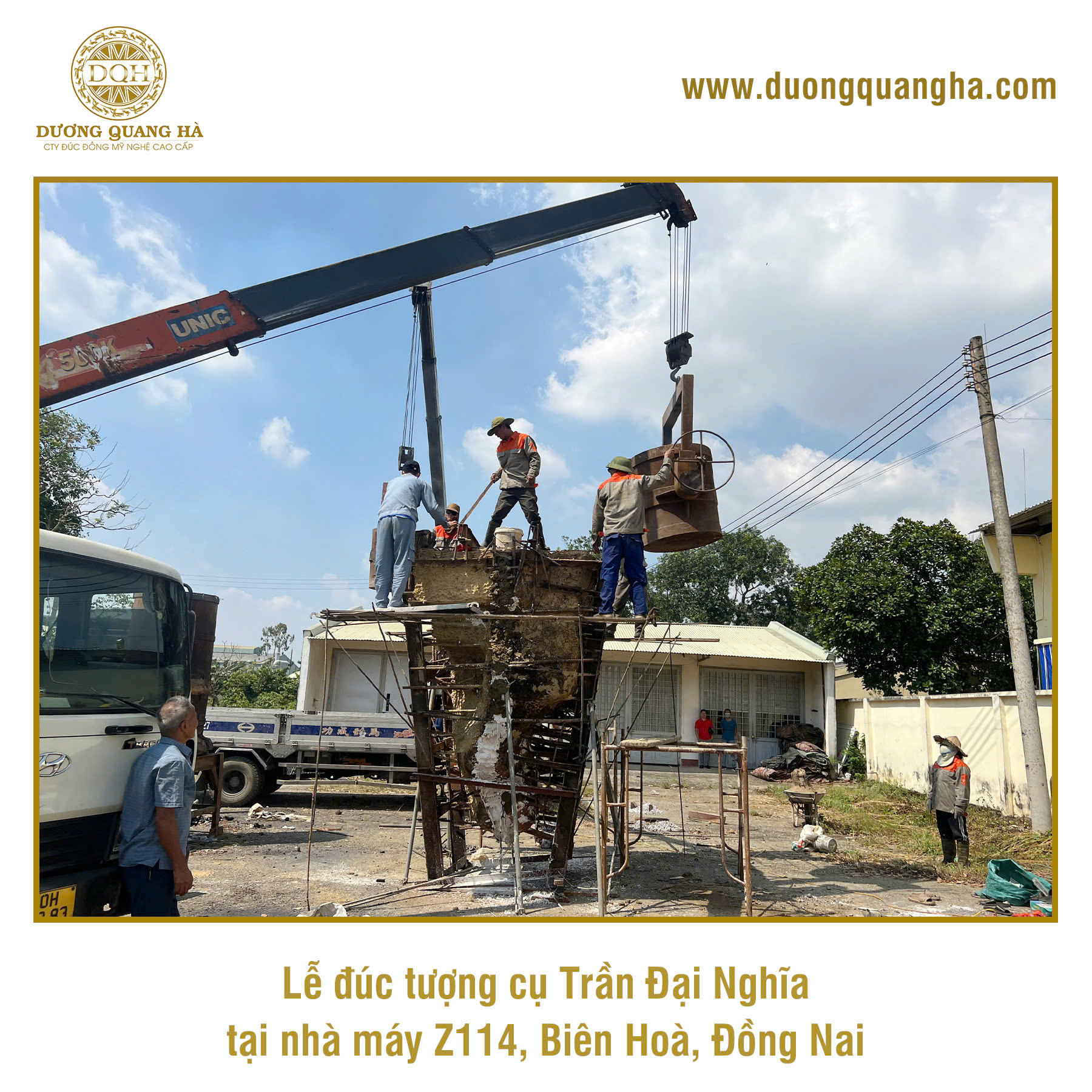 LỄ ĐÚC TƯỢNG CỤ TRẦN ĐẠI NGHĨA TẠI NHÀ MÁY Z114, BIÊN HÒA, ĐỒNG NAI