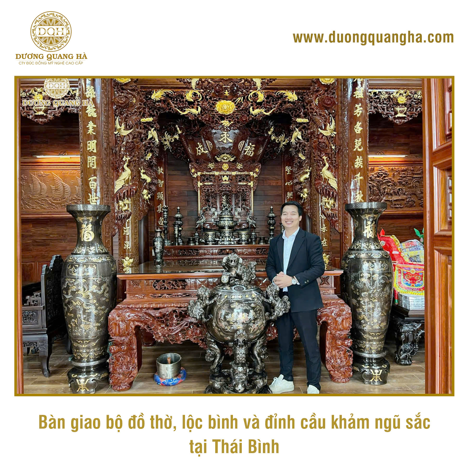 BÀN GIAO ĐỒ THỜ, LỘC BÌNH VÀ ĐỈNH CẦU KHẢM NGŨ SẮC TẠI THÁI BÌNH