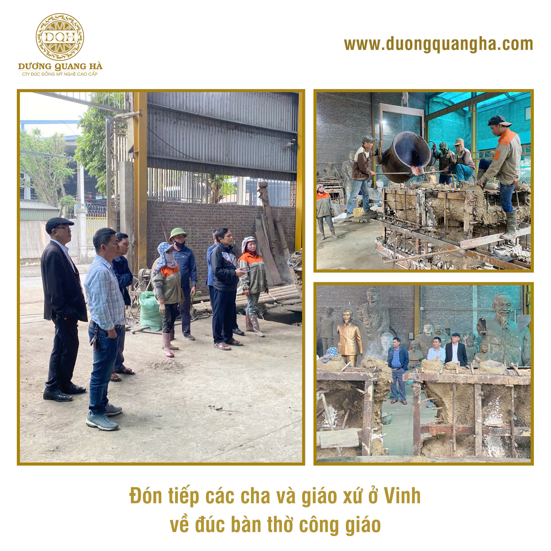 ĐÓN TIẾP CÁC CHA VÀ GIÁO XỨ Ở VINH, NGHỆ AN VỀ ĐÚC BÀN THỜ CÔNG GIÁO