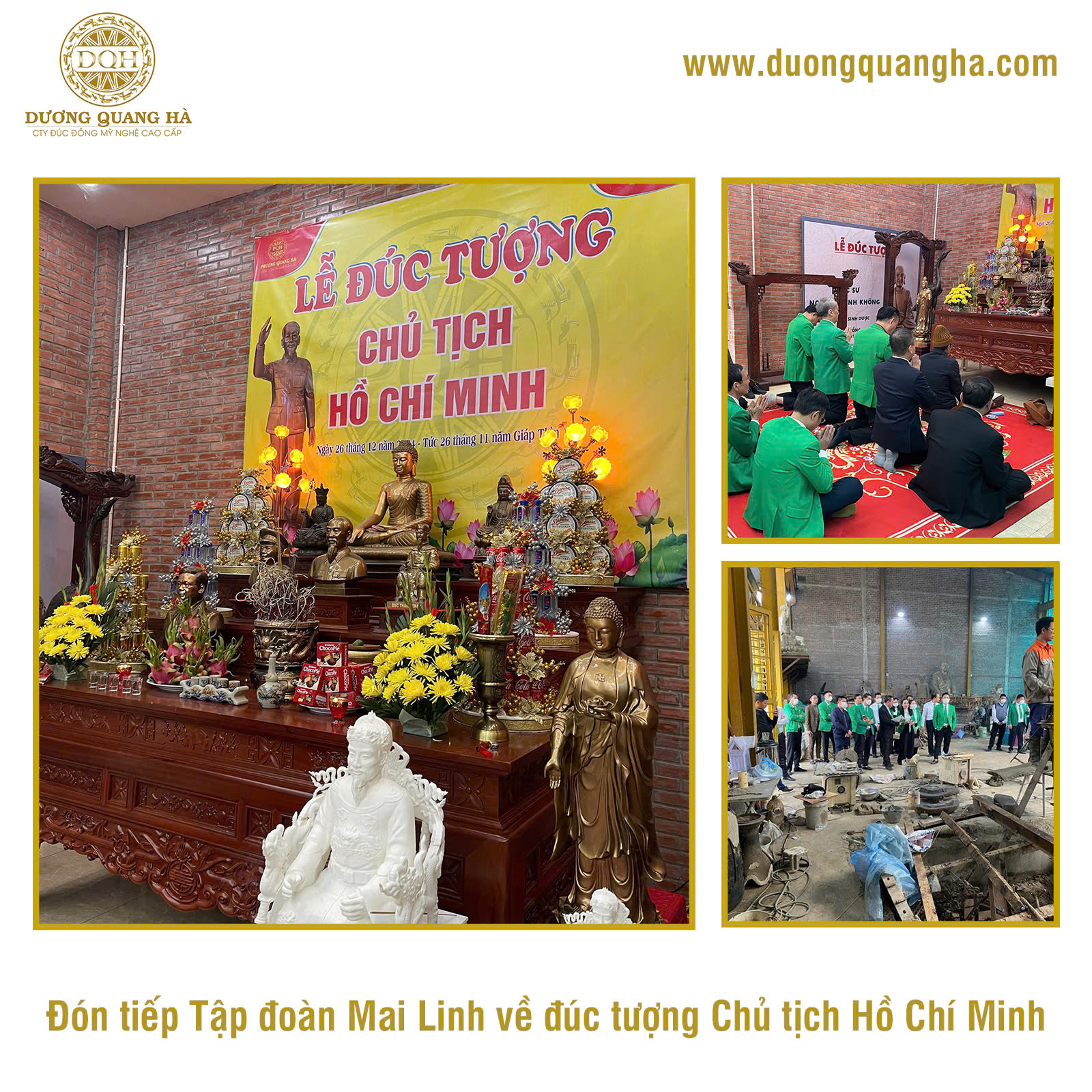 ĐÓN TIẾP ĐOÀN LÃNH ĐẠO CÙNG NHÂN VIÊN TẬP ĐOÀN MAI LINH VỀ DỰ LỄ ĐÚC TƯỢNG BÁC HỒ