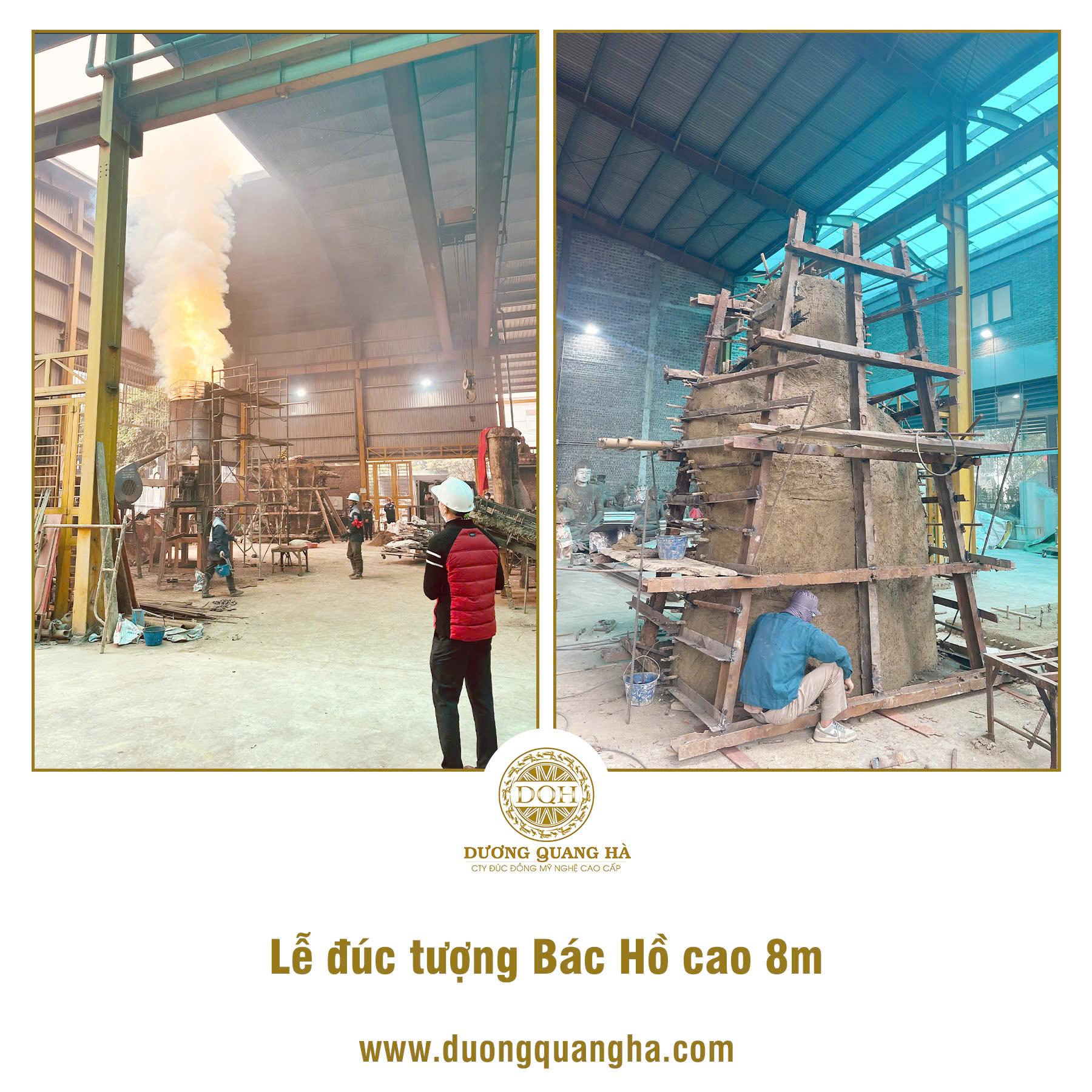 LỄ ĐÚC TƯỢNG CHỦ TỊCH HỒ CHÍ MINH CAO 8M