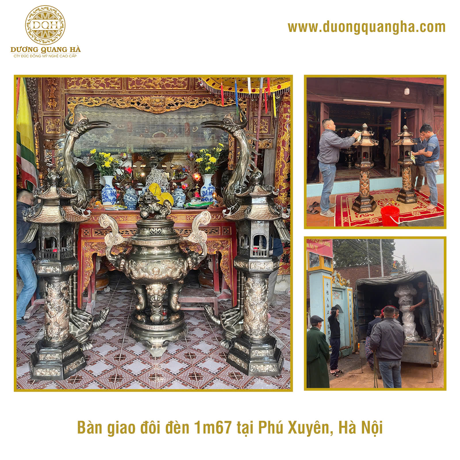 BÀN GIAO ĐÔI ĐÈN CAO 1M67 TẠI PHÚ XUYÊN, HÀ NỘI
