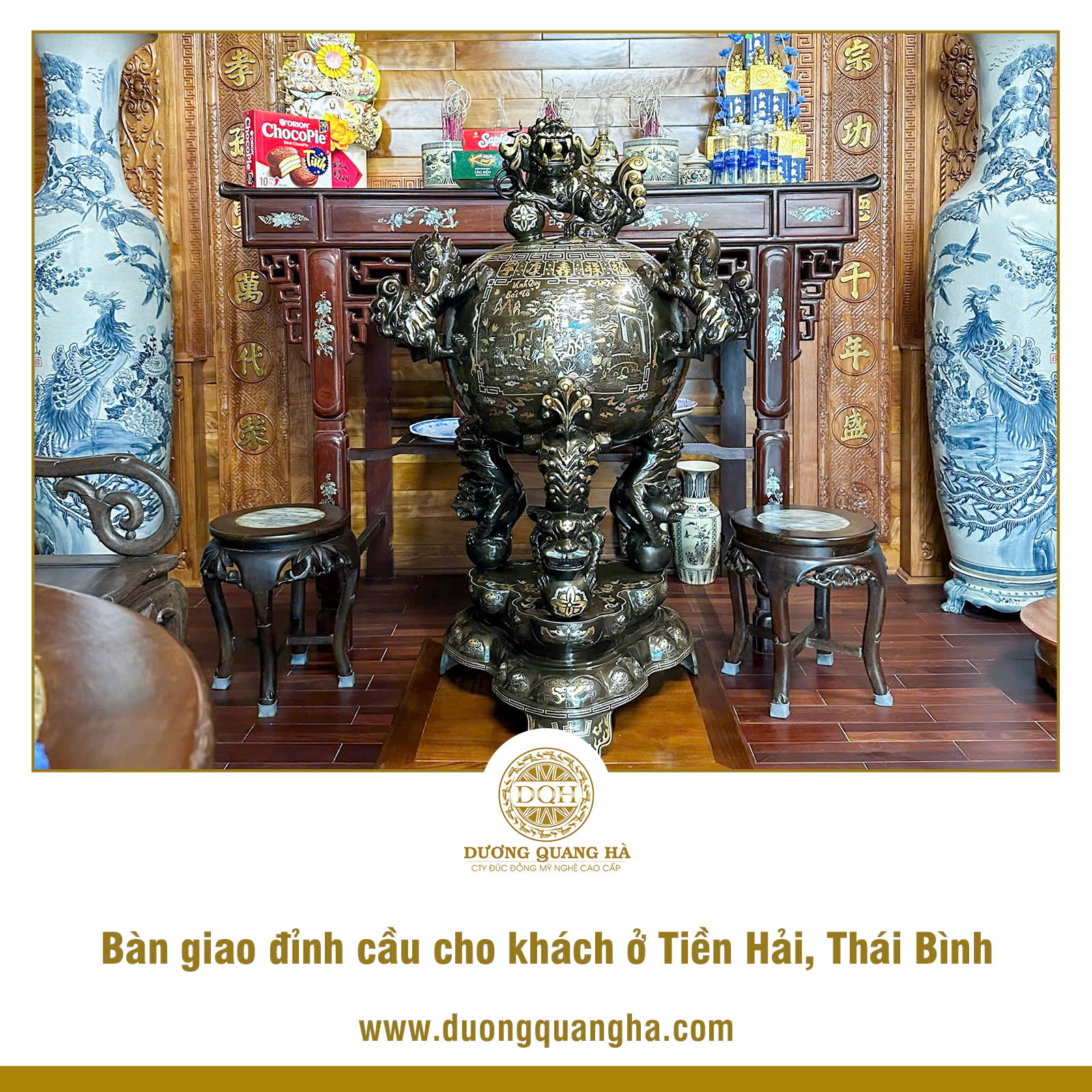 BÀN GIAO ĐỈNH CẦU THẤT LÂN CHO KHÁCH HÀNG Ở TIỀN HẢI, THÁI BÌNH