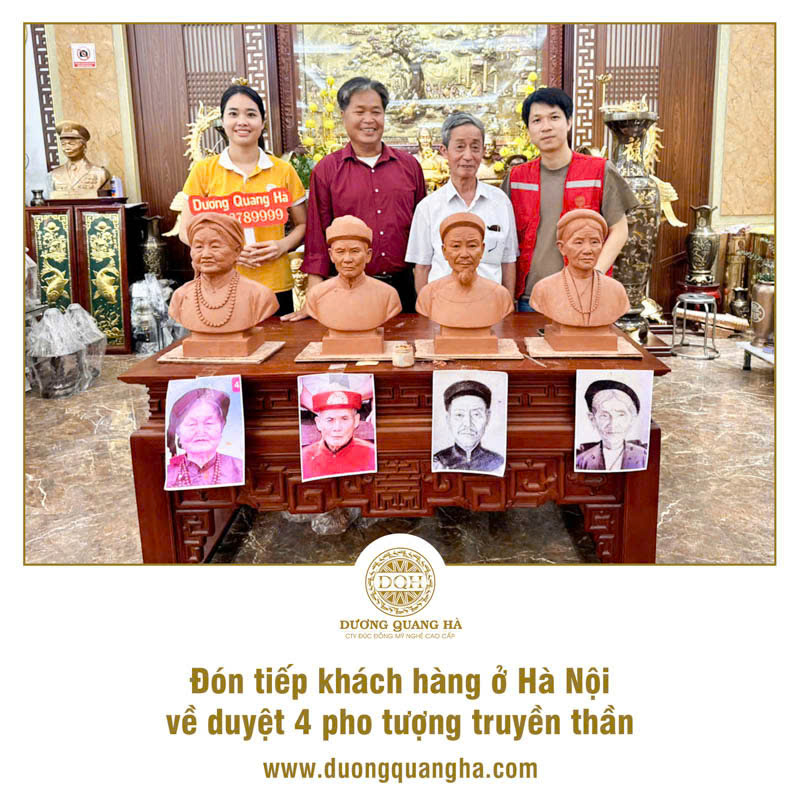 TIẾP ĐÓN ĐOÀN KHÁCH HÀ NỘI VỀ DUYỆT 4 MẪU ĐẤT TƯỢNG TRUYỀN THẦN