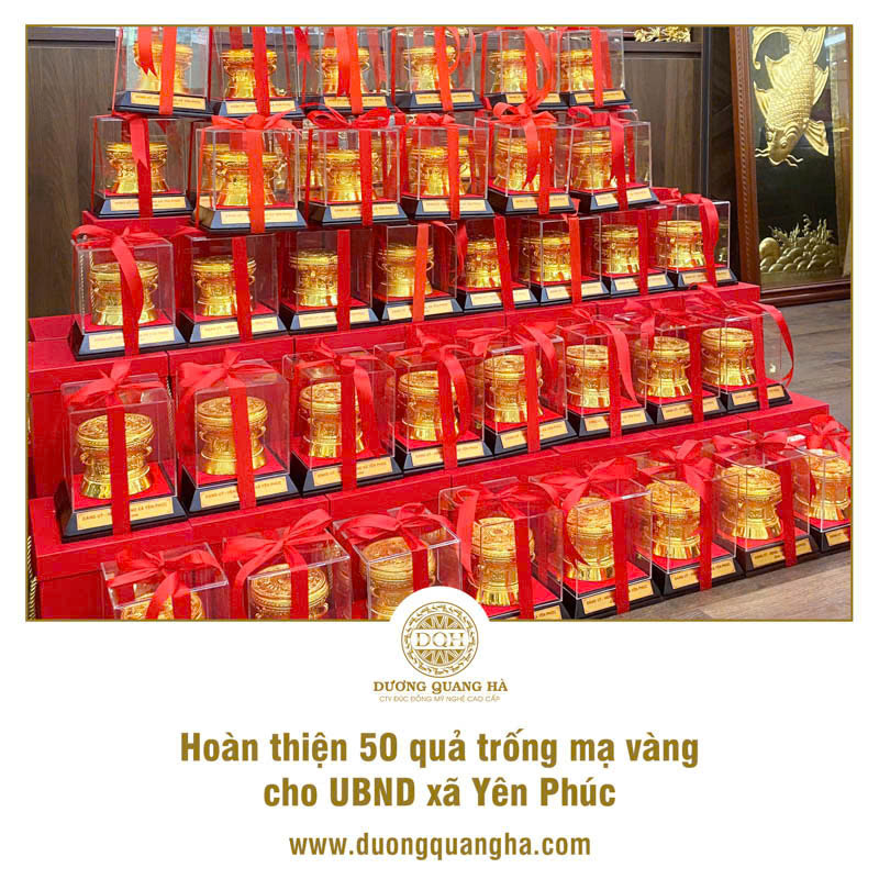 BÀN GIAO 50 QUẢ TRỐNG ĐỒNG MẠ VÀNG CHO UBND XÃ YÊN PHÚC, Ý YÊN, NAM ĐỊNH
