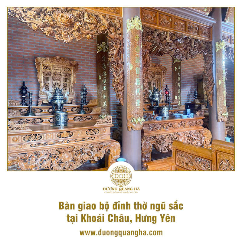 BÀN GIAO BỘ ĐỈNH THỜ KHẢM NGŨ SẮC TẠI KHOÁI CHÂU, HƯNG YÊN